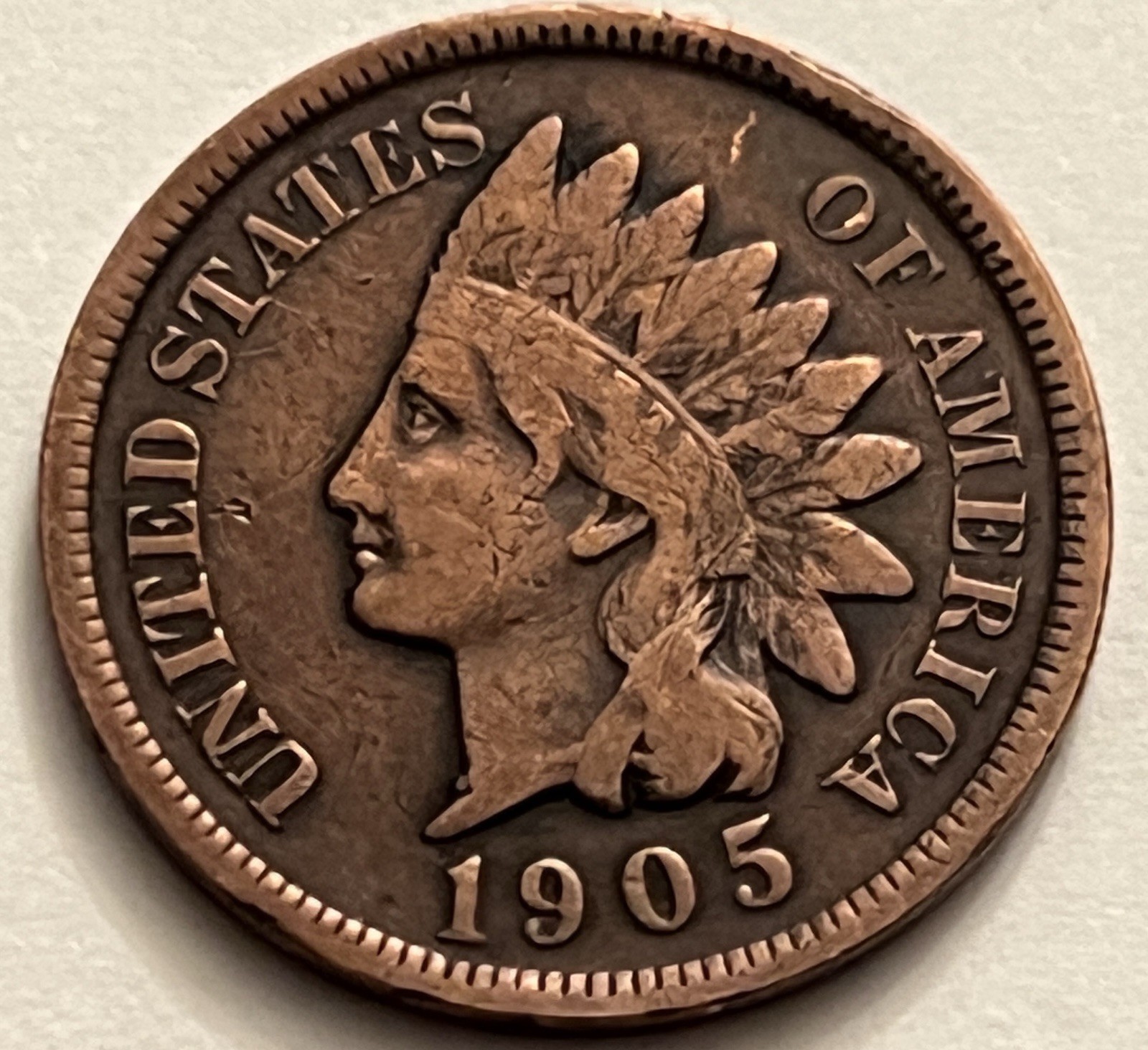 1905 Indian Head Cent Penny BN502
