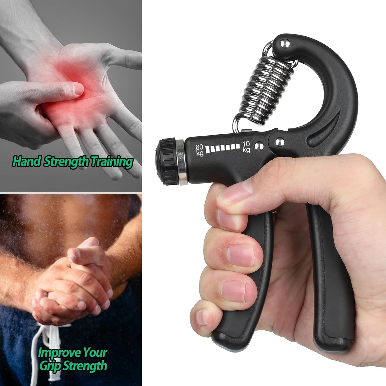 Adjustable Hand Grip Strengthener Forearm Trainer Grip Workout Tool