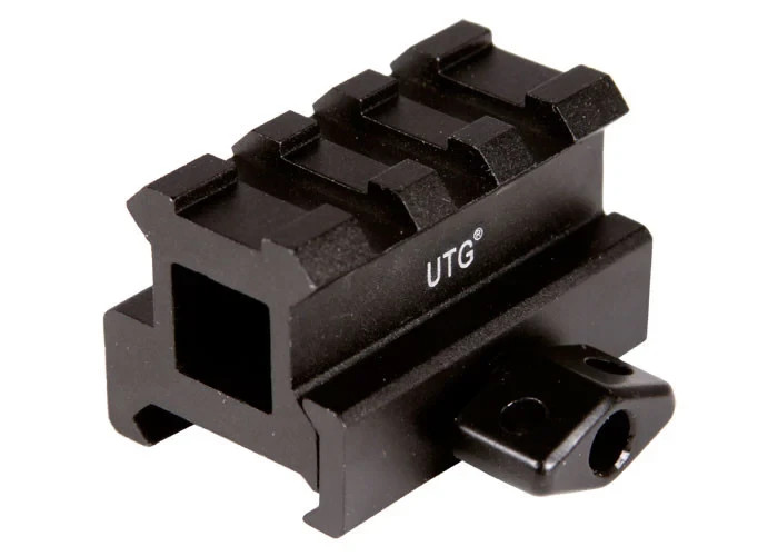 (NEW) UTG 3-Slot Medium-Profile Compact Riser Mount, 0.83" High, Black