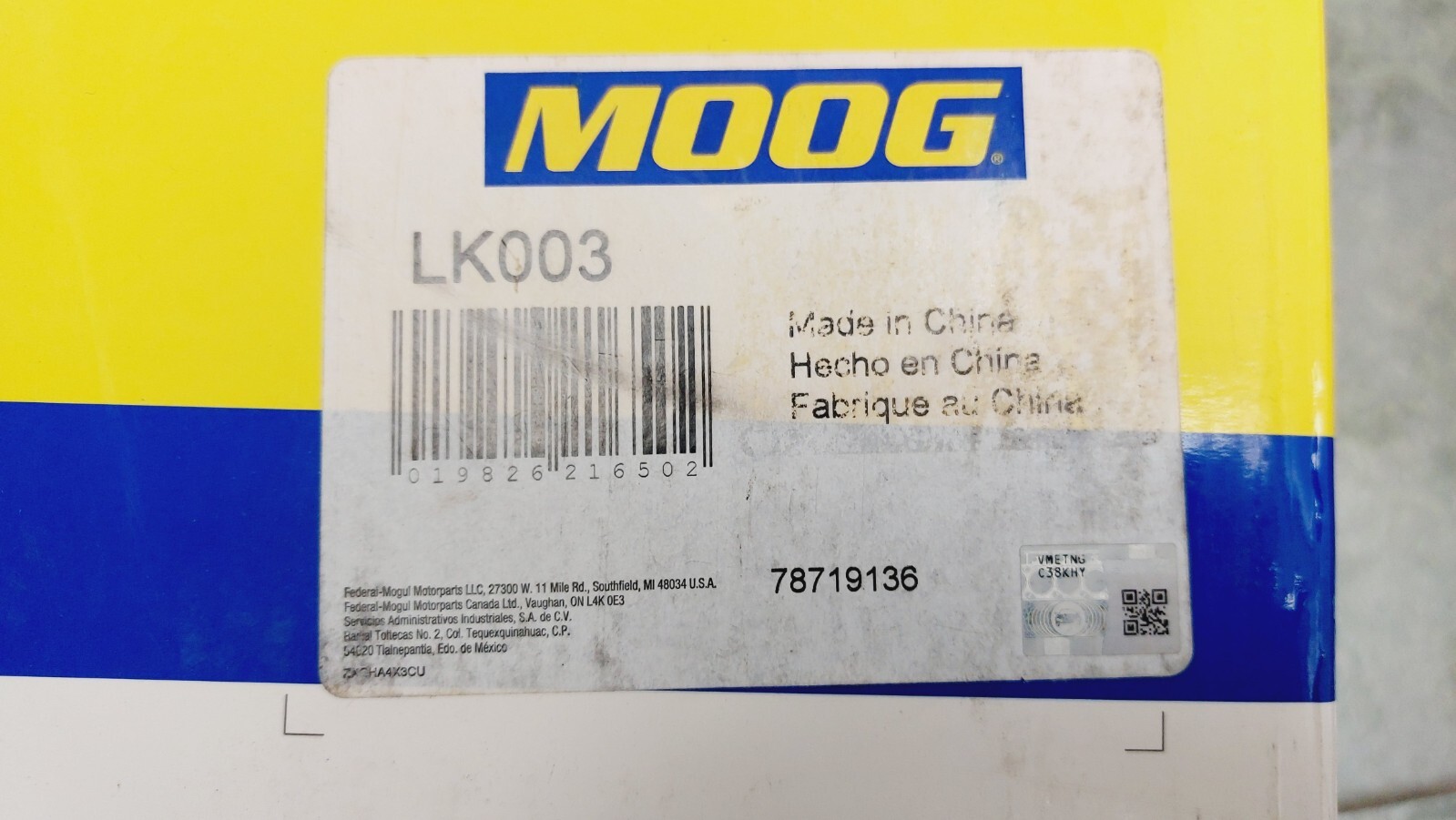 2006-2011 Ford Focus Moog Front Driver Side Steering Knuckle Assembly LK003