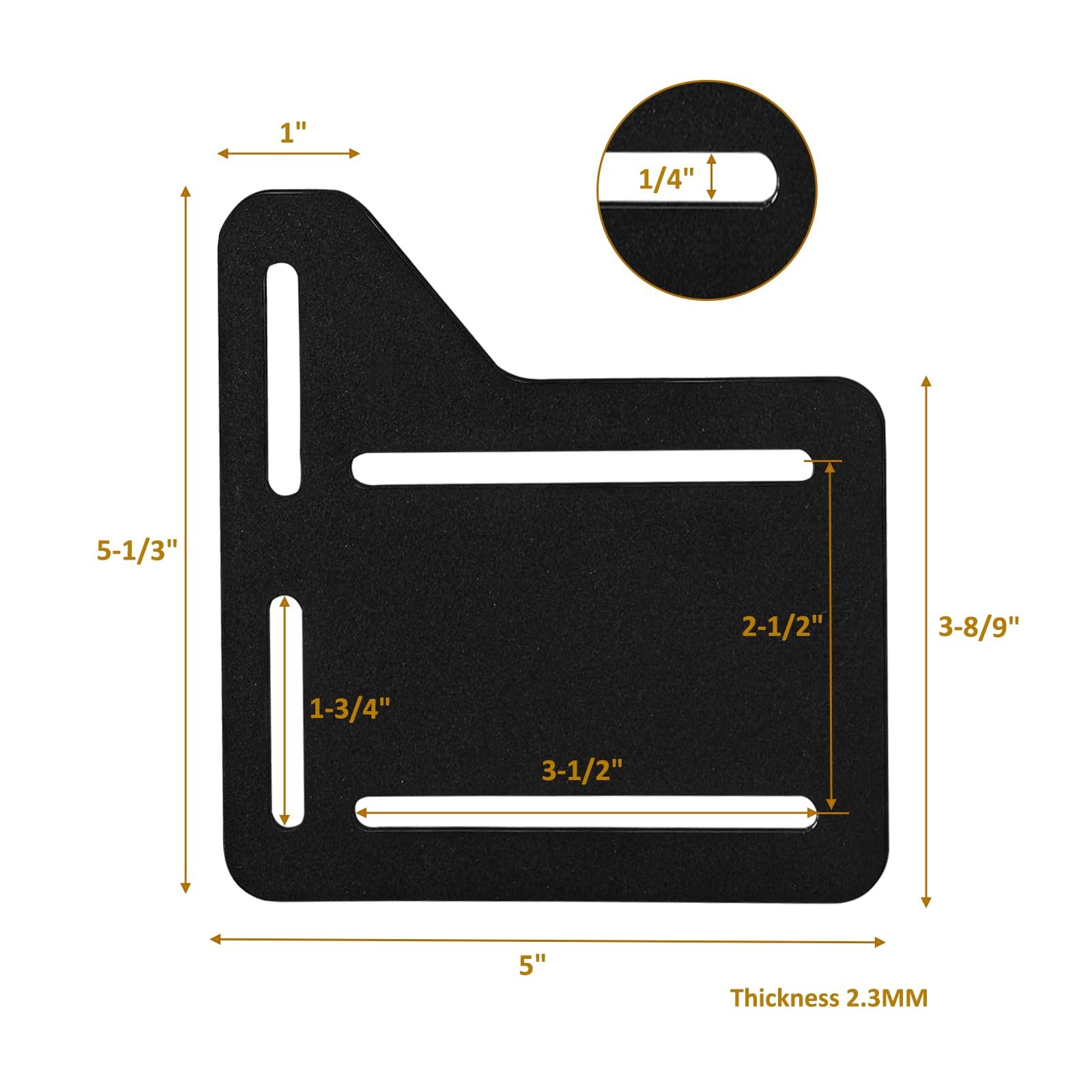 VANROUG 2 Pcs Bed Frame Brackets for Headboard, Adapter Black