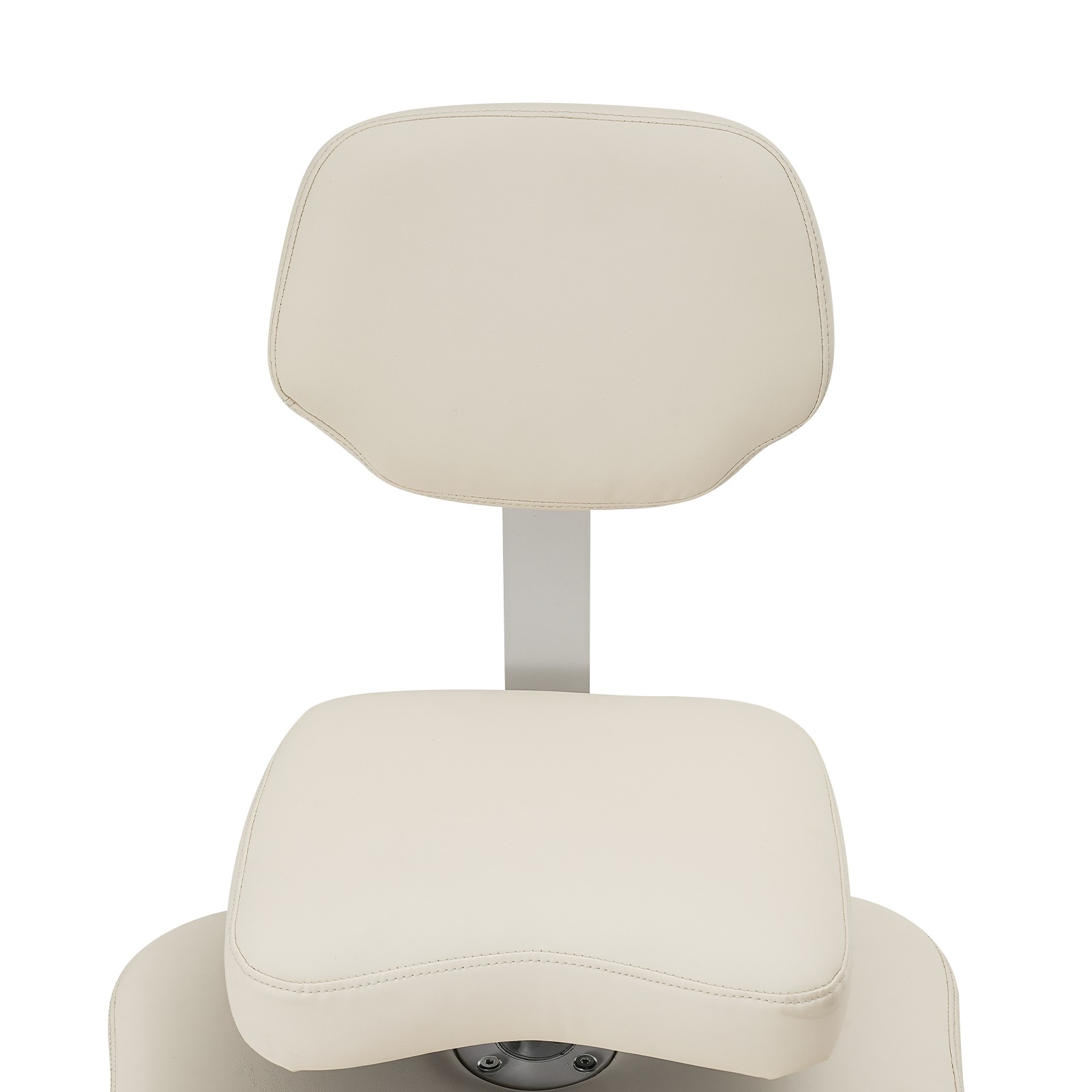 Ivory White Cross Legged Office Chair with Wheels for Meditation & Comfort