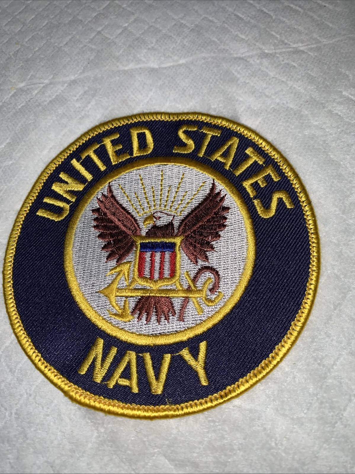 United States Navy Patch Sew or Iron On 4” #323