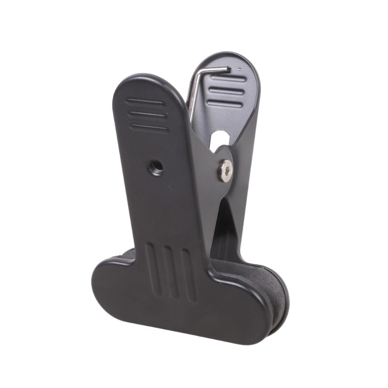 Durability Iron Clamp 4.50cm Grip Capacity 1/4 Threaded Mount for Camera LED