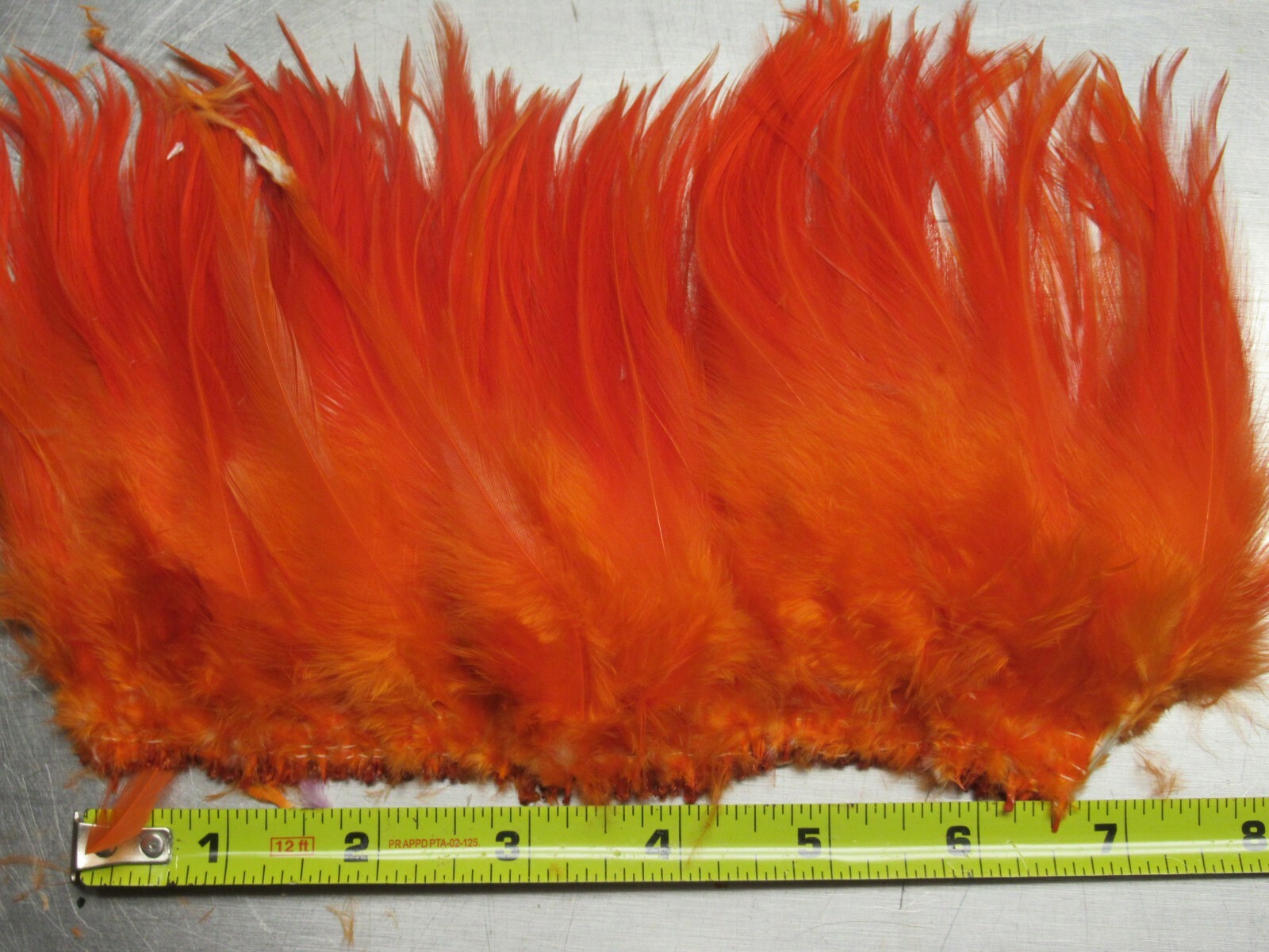 BLOCK BROOK 6" Piece SADDLE HACKLE 5-6" FEATHERS FLY TYING MATERIAL ORANGE