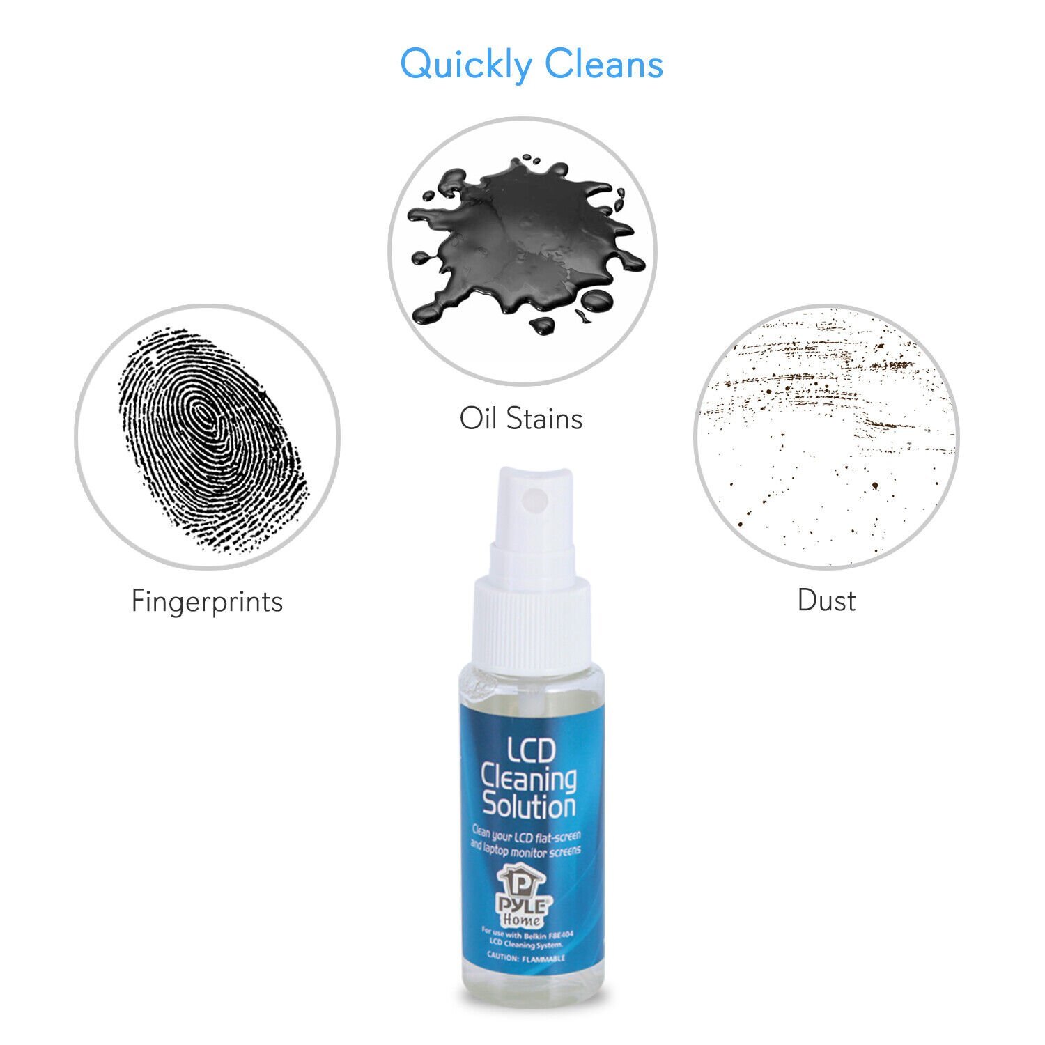 Pyle PCL107 LCD Screen & Computer Keyboard 8 pc Cleaning Kit