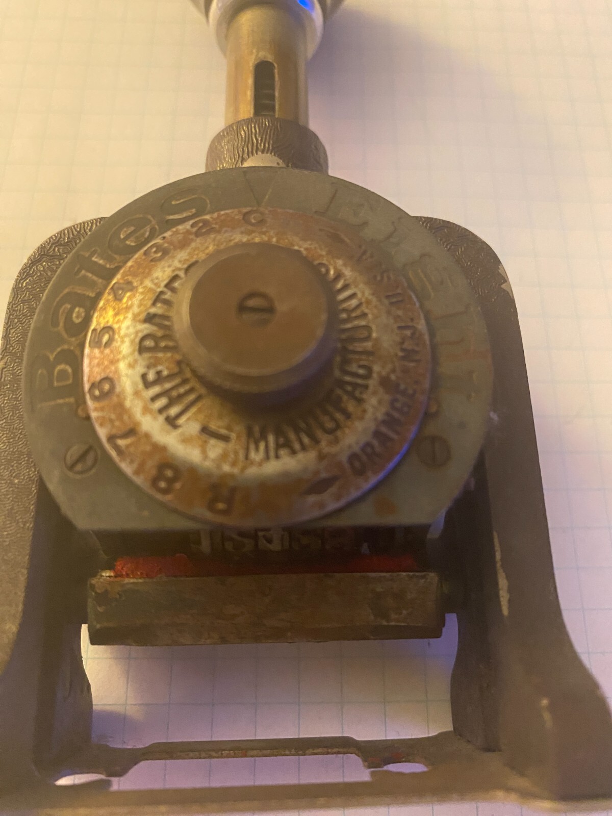 Bates numbering machine, 5wheels, style E