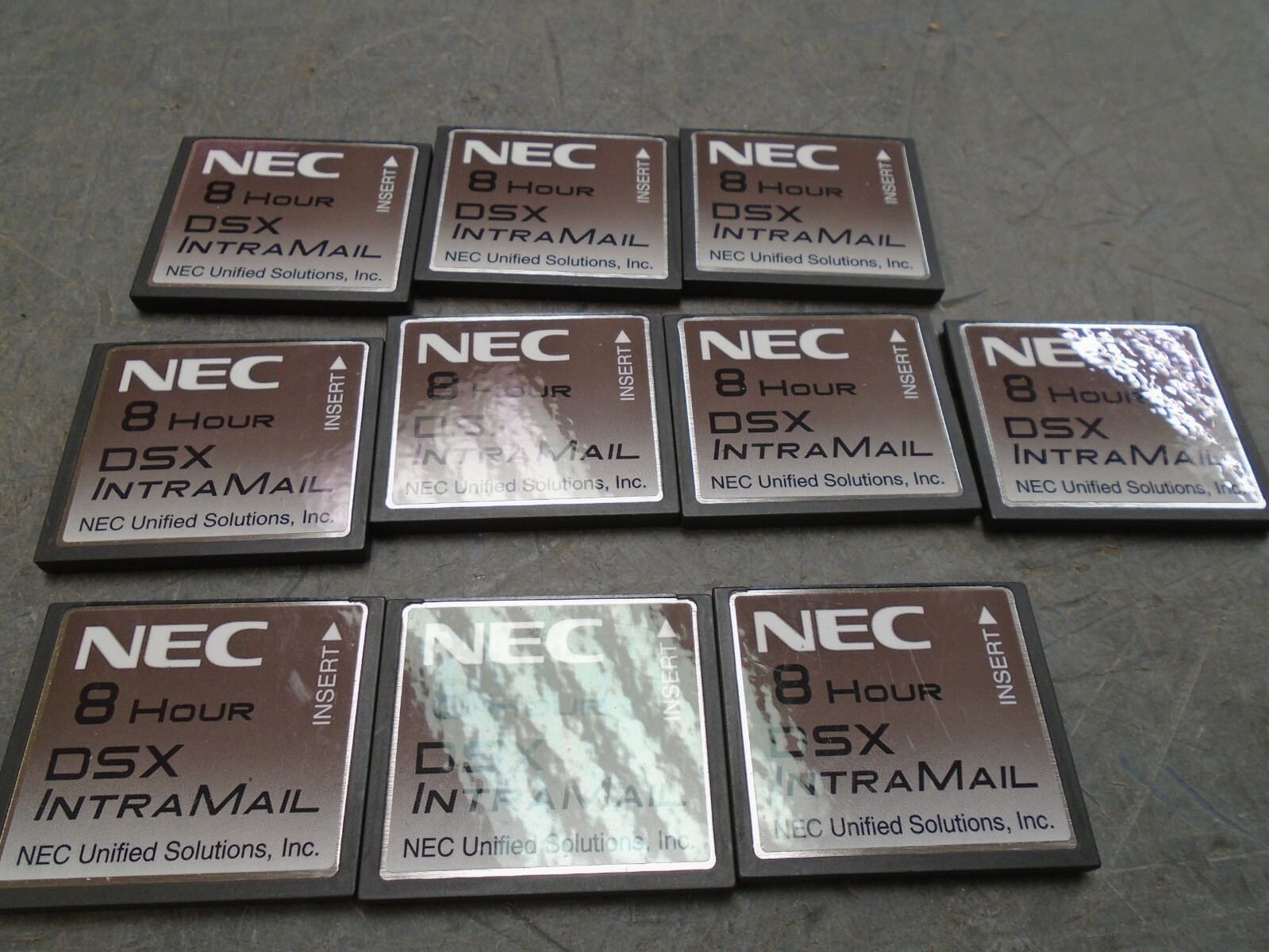Lot of 10 NEC DSX 8 Hour Intramail Flash Voice Mail cards