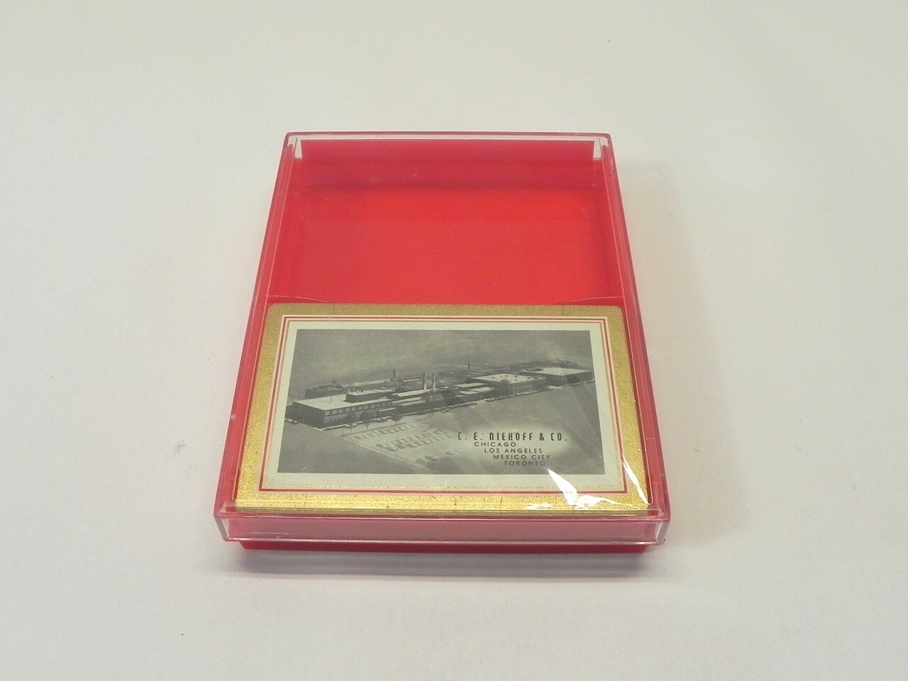VINTAGE C.E. NEIHOFF & CO. SEALED PLAYING CARD DECK *PREOWNED, MISSING 1 DECK*