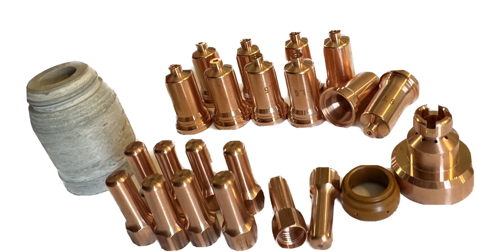 PLASMA CUT Torch PTM100 PT100 SHIELDED CAP / DRAG TIP CONSUMABLES 23 PCS size1.4