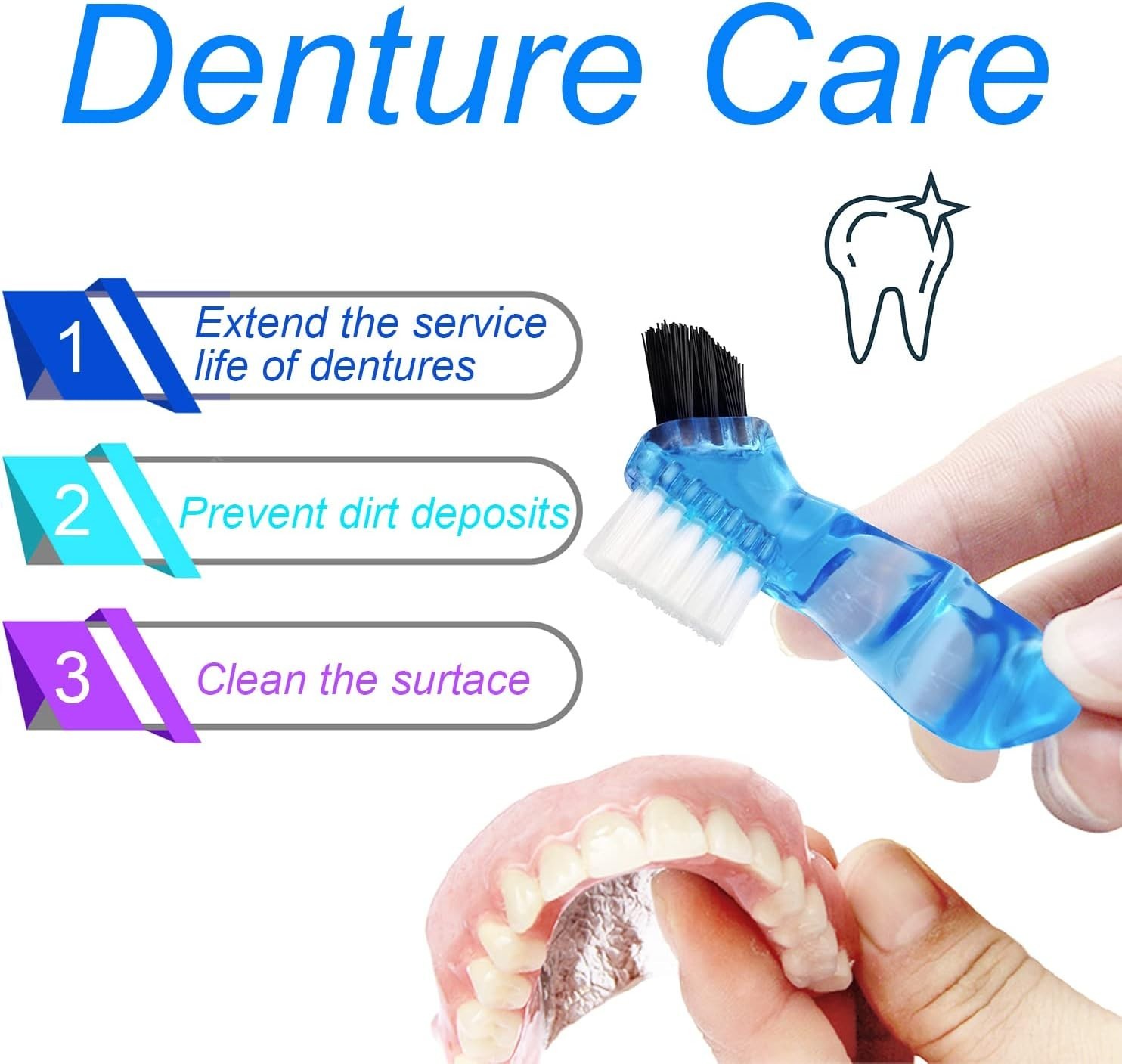 Durable Denture Soaking Cup with Brush - Eco-friendly & Hygienic Travel Solution