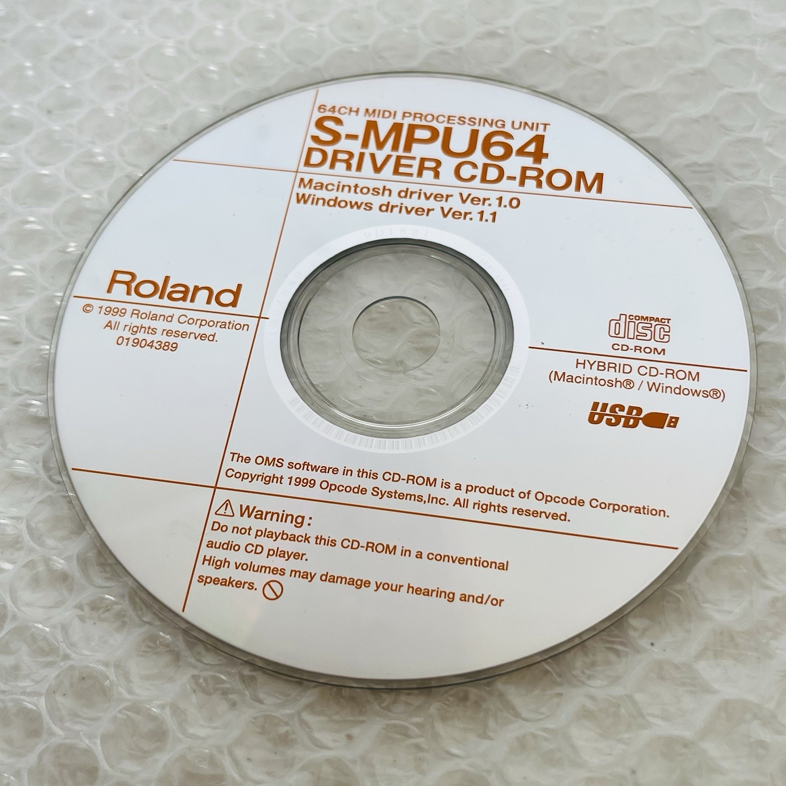 ROLAND S-MPU64 Driver CD-ROM For MAC & WIN