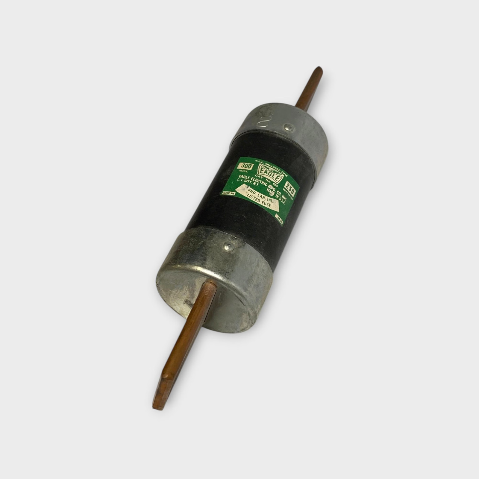 Eagle Electric #655 Knife Blade Cartridge Fuse 300 Amp, 250V - NOS/Open Box