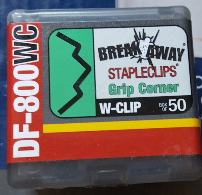 Dent Fix DF-800WC50 Staple W-Clip Breakaway StapleClips (50/Box) P3B