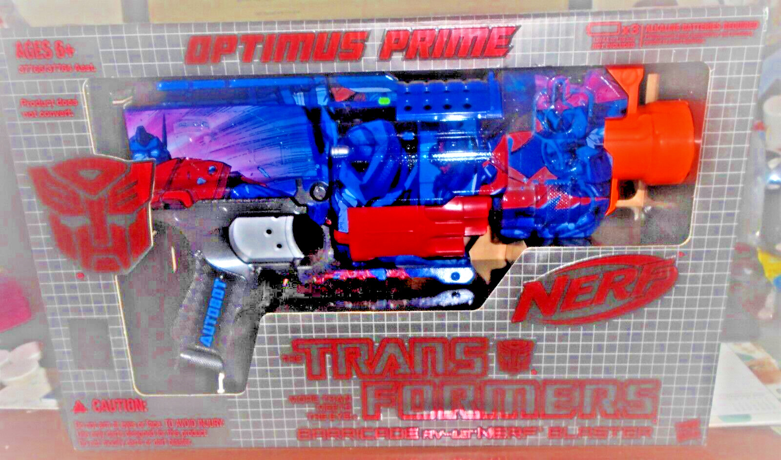 Optimus Prime Limited Edition NERF Blaster Gun Barricade RV-10