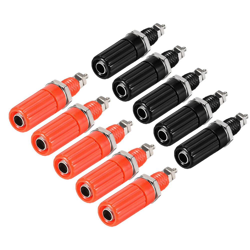 5/10 Pairs Binding Post M6 M8 Thread Amplifier Connector Banana Plug Socket New