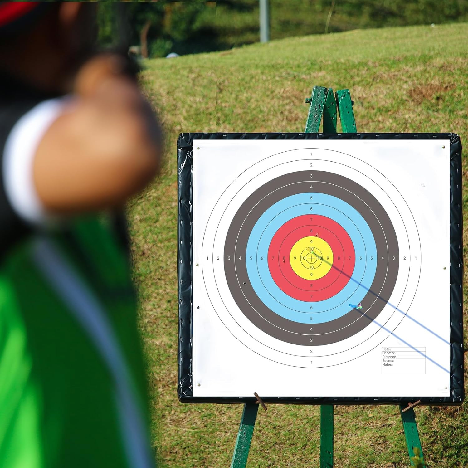 100 Pcs Bullseye Paper Shooting Targets 4 Archery Target Pins 16X16" 10 Ring Bow