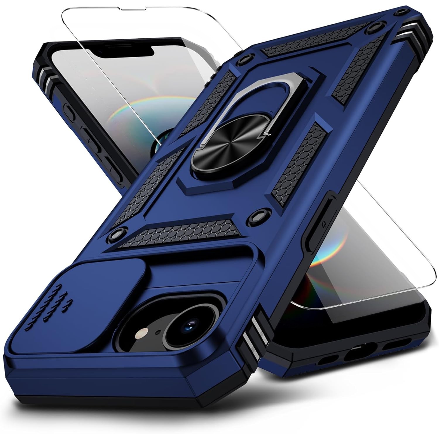 For iPhone 17e Case 16e Cover Phone Heavy-Duty Tough Dual Layer + Tempered Glass
