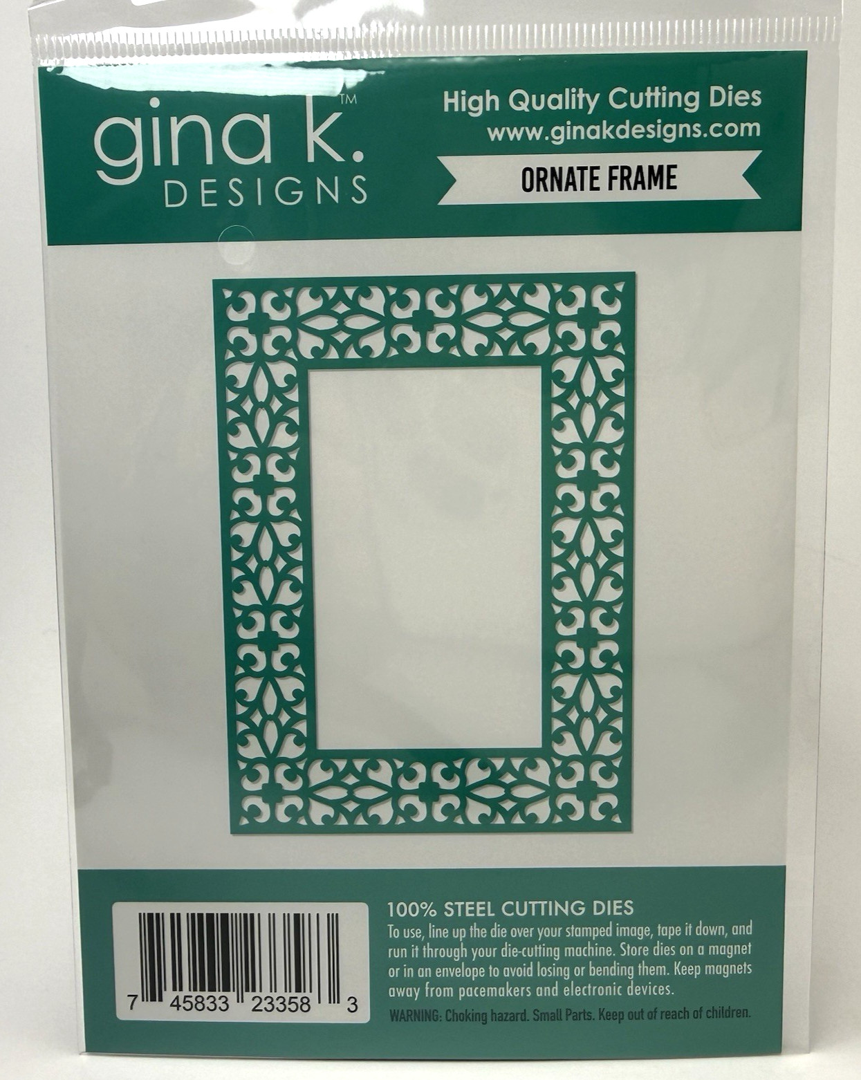 Gina K Designs Ornate Frame Cutting Dies 100% Steel Wafer-Thin 4.75" x 3.5"