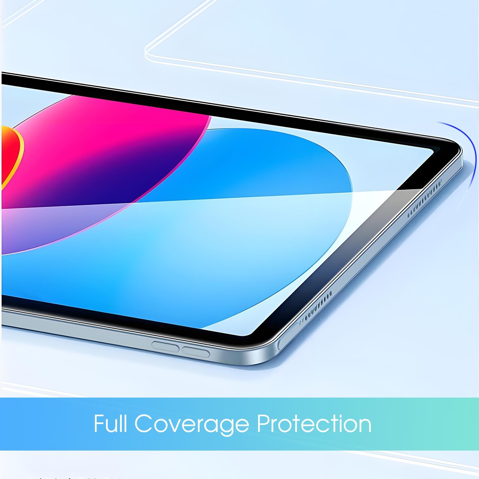 2-Pack Tempered Glass Protector Compatible with iPad 11 (A16) 11" & 10 Gen 10.9"