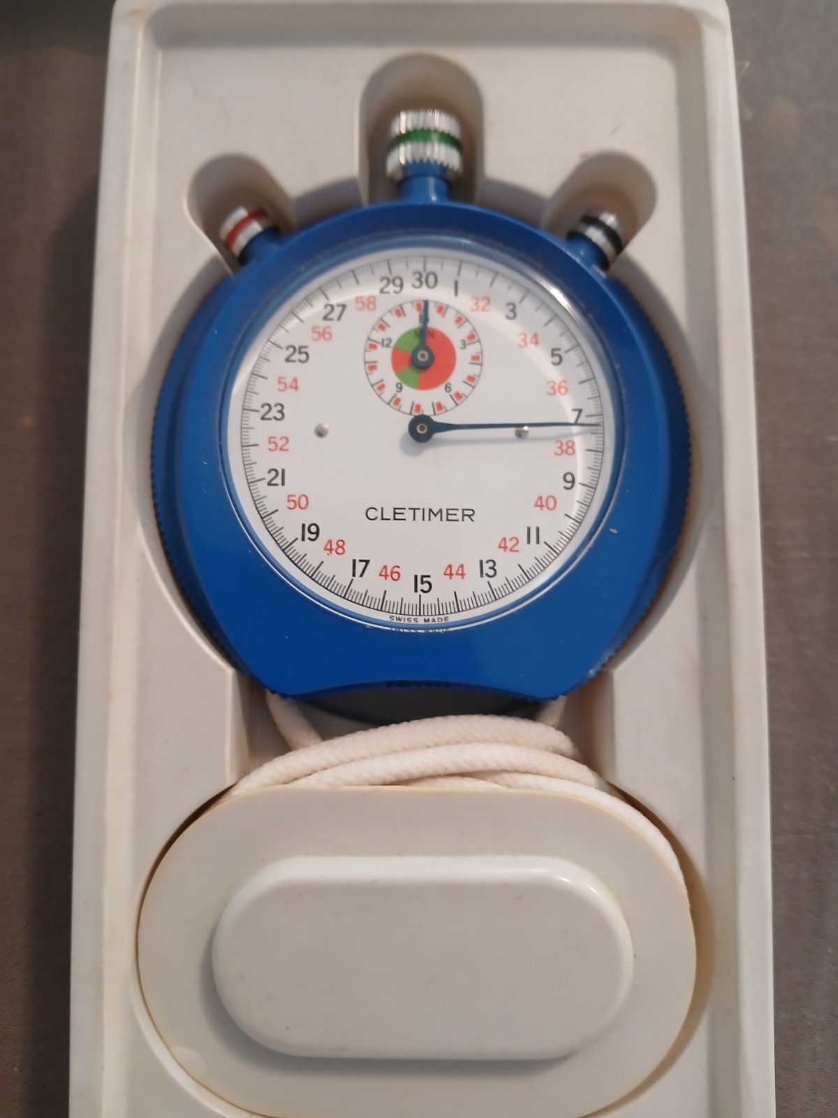 Swiss Made Cletimer Mechanical Wind Up Vintage Stopwatch with the Box