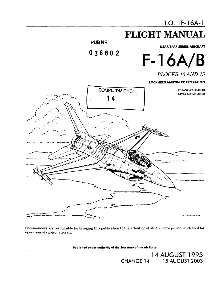 Flight-Manual F-16A/B (T.O. 1F-16A-1)