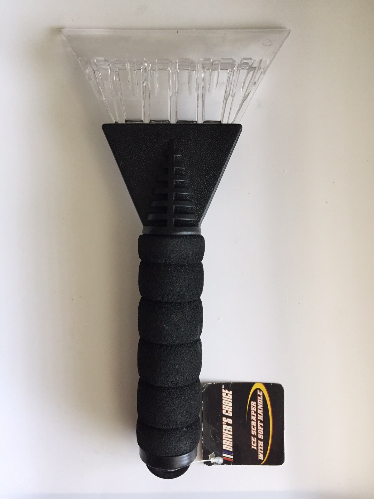 Ice/Snow Sturdy Plastic Window Scraper With Soft Grip Sponge Handle