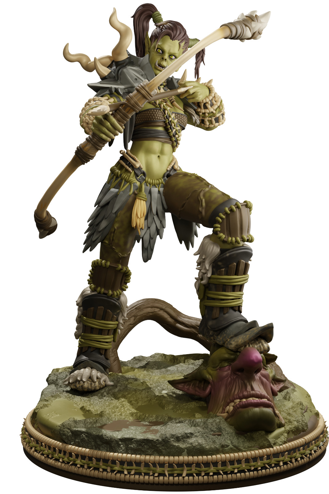 Dungeons & Dragons Playable Character - Female Orc Garrok - Ranger, Rogue