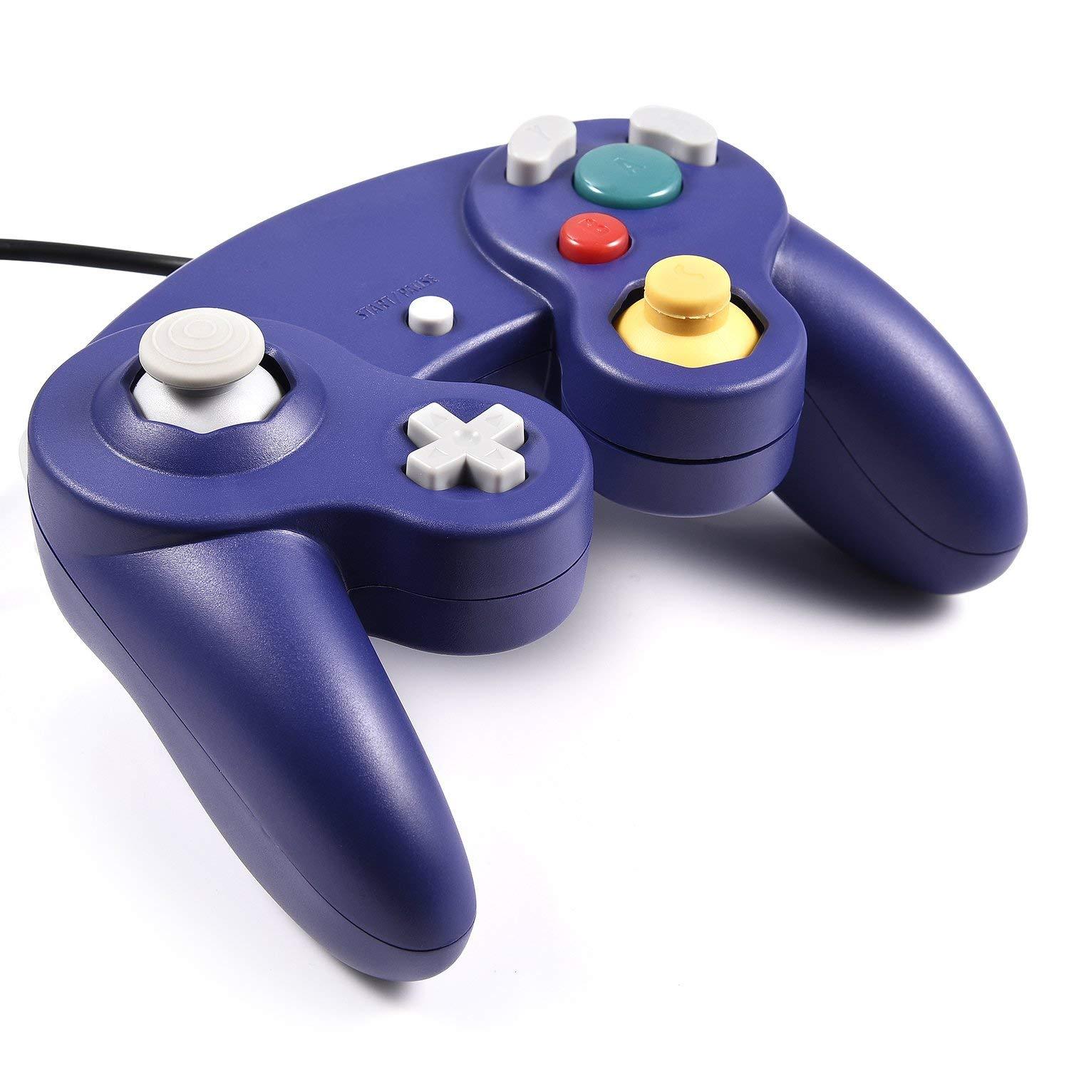2 Packs Blue Wired Joypad Gamepad Controller For GameCube GC Console