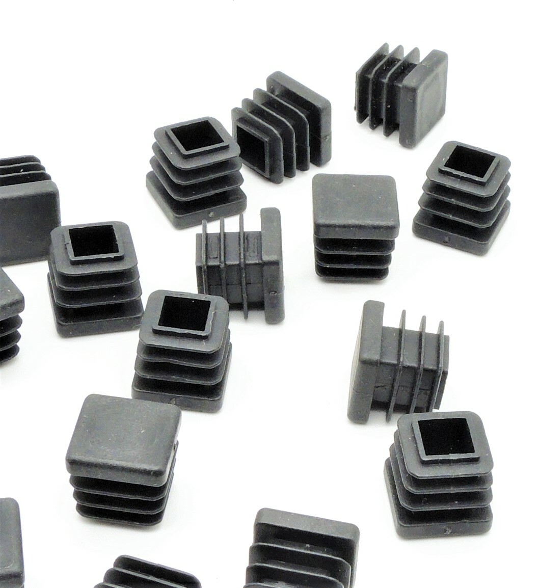 3/4" Inch Square Tube End Plug 3/4" Chair Glide Blanking Insert Plug Black