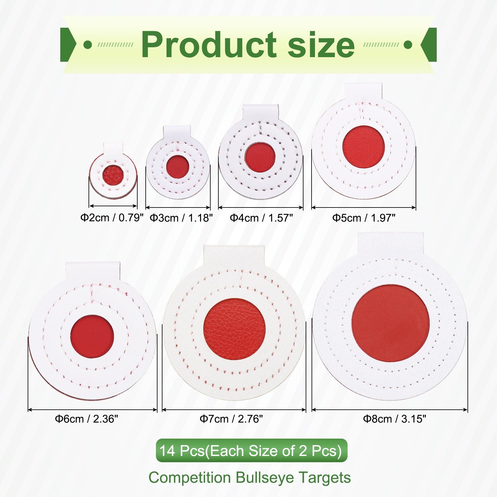 14Pcs Microfiber Bullseye Targets for Shooting Practice 2-8cm
