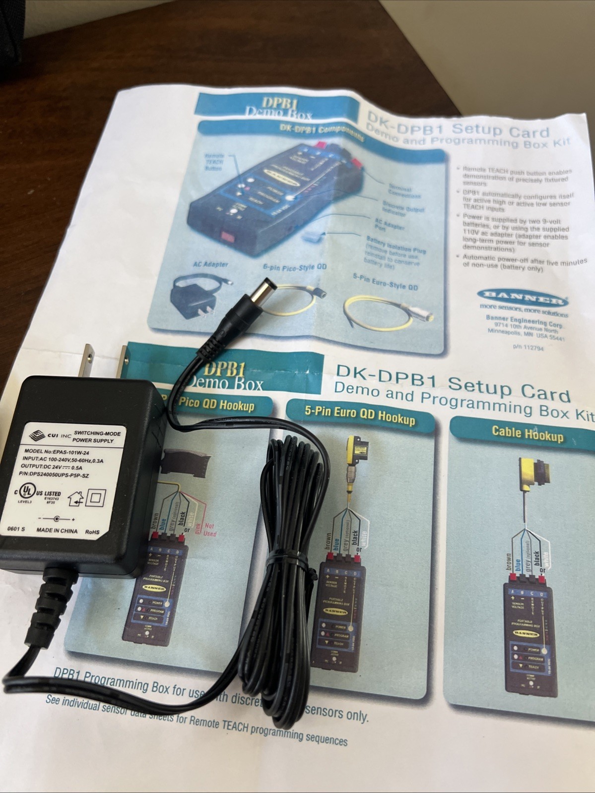 BANNER ENGINEERING DPB1 Demo Programming Box Kit Untested