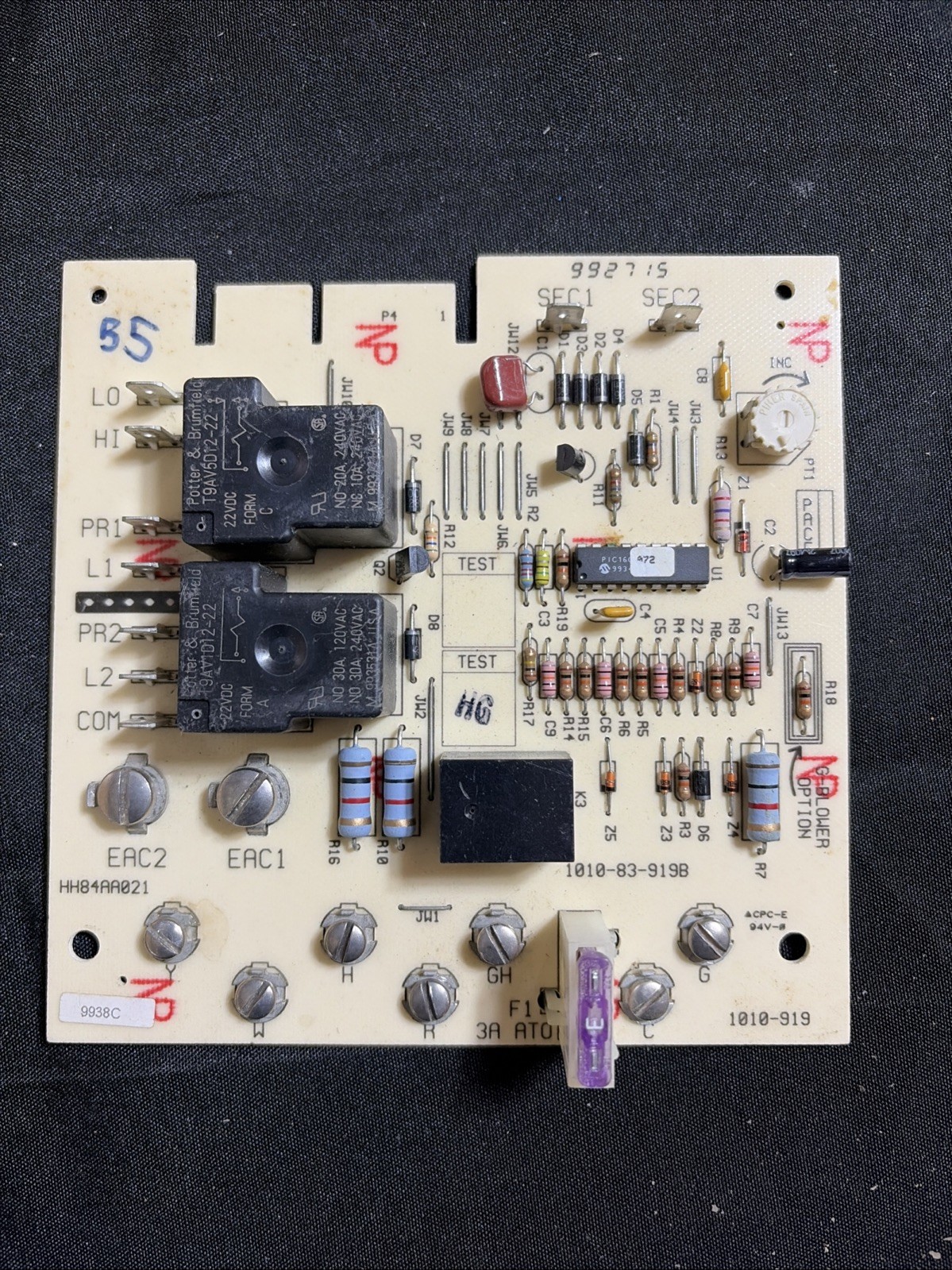 Carrier Bryant HH84AA021 Main Control Circuit Board 1010-919