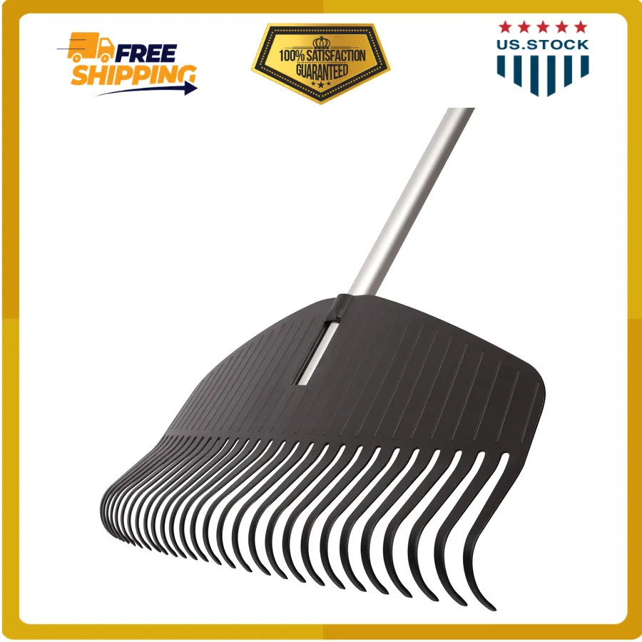 Fiskars Poly Leaf Rake 67 inch Lightweight Garden Tool