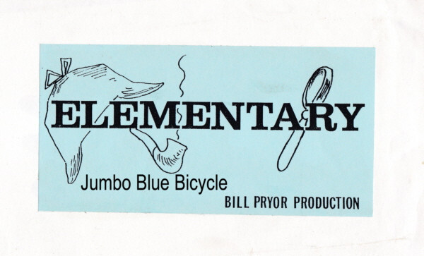 ELEMENTARY (JUMBO BLUE BACK BICYCLE) THREE CARD TRICK  By BILL PRYOR