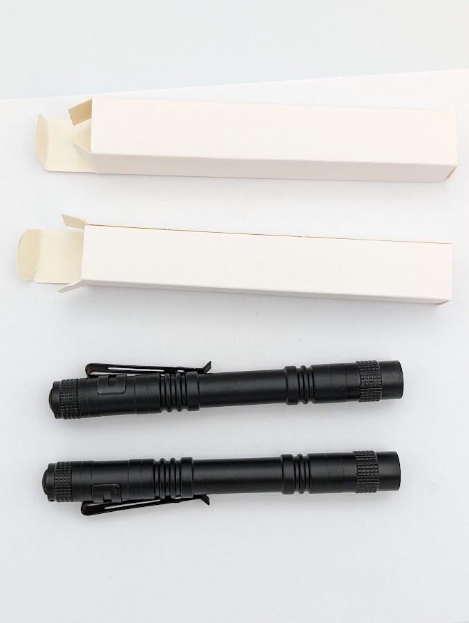 2 Pack Tactical Red LED Flashlight Red Torch Best Mini Red Clip Handheld Light