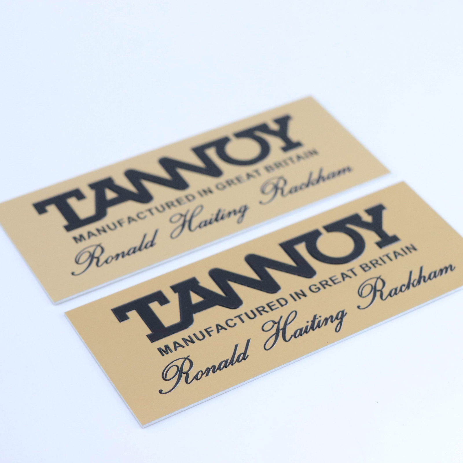 Custom Aluminum Tannoy RHR Speaker logo Badge 100mm(3.93")X40mm(1.57")