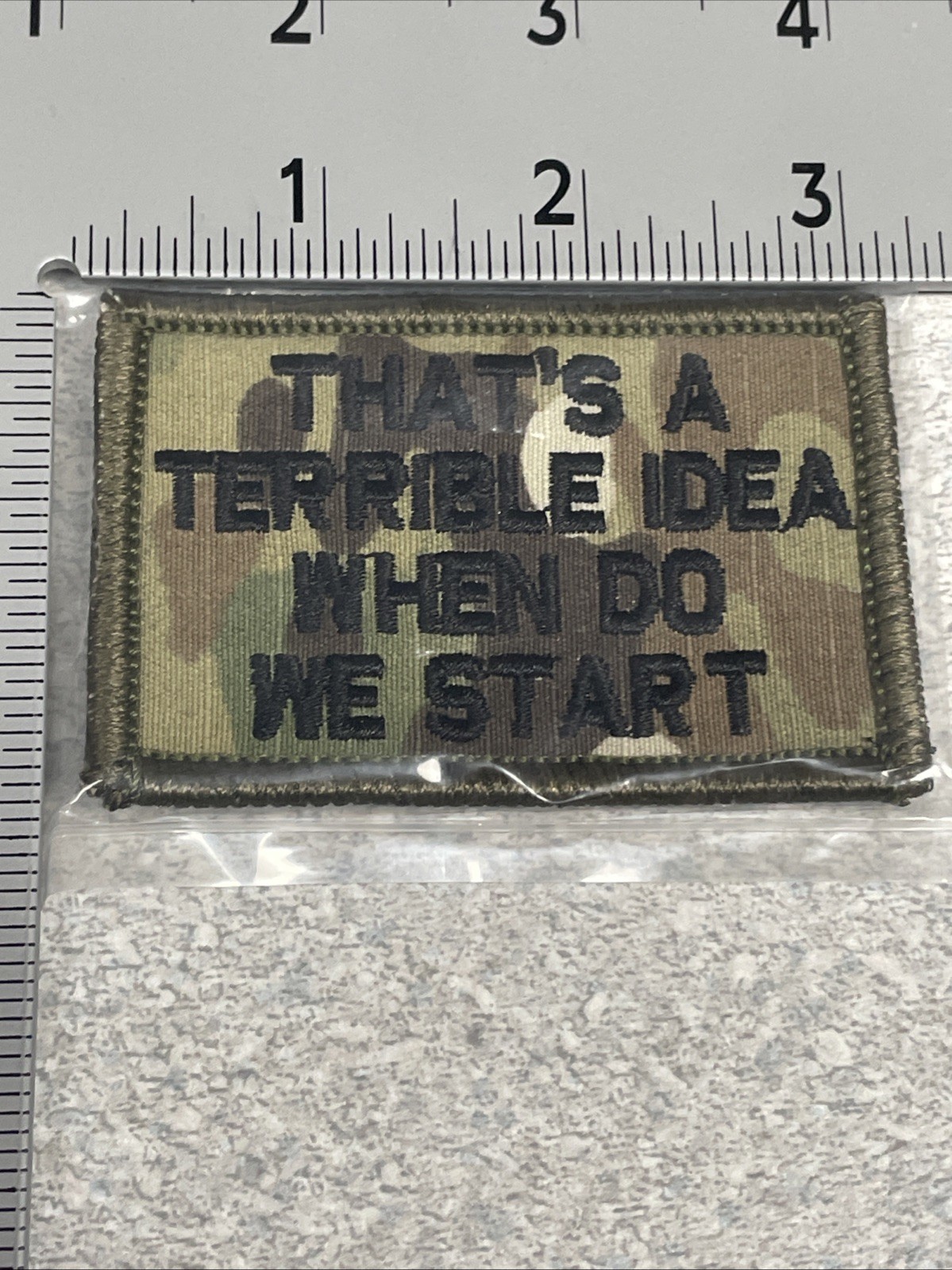 Patch - That’s A Terrible Idea When Do We Start - Camo / Hook Back - New
