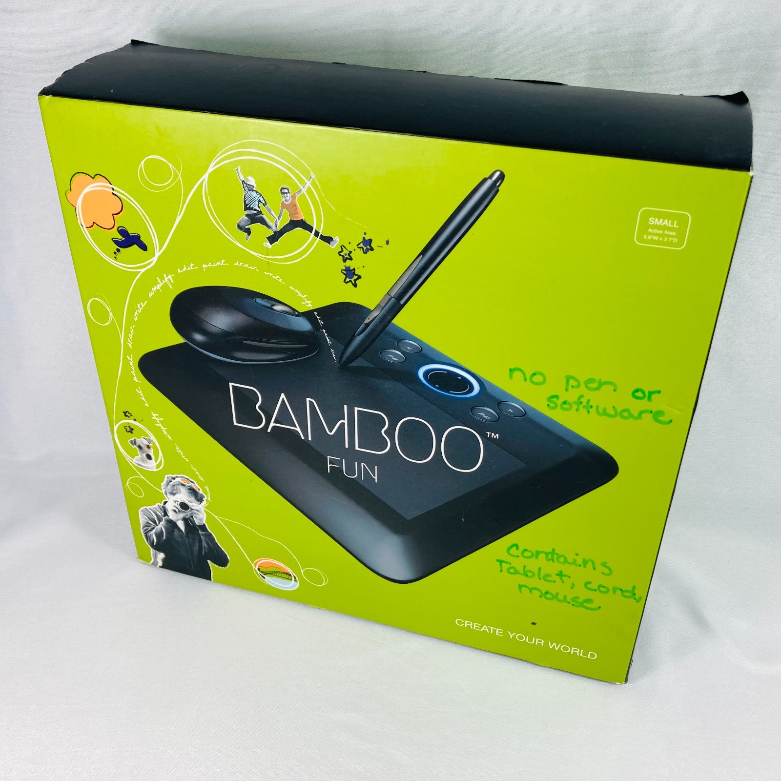 Wacom Bamboo Fun CTE-450 Small Graphic Tablet & Mouse ONLY Black USB - NO PEN