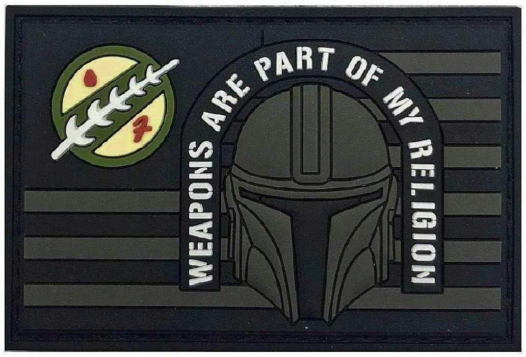 USA Flag Weapons are A Part of My Religion Mandalorian Patch [PVC Rubber - WR2]