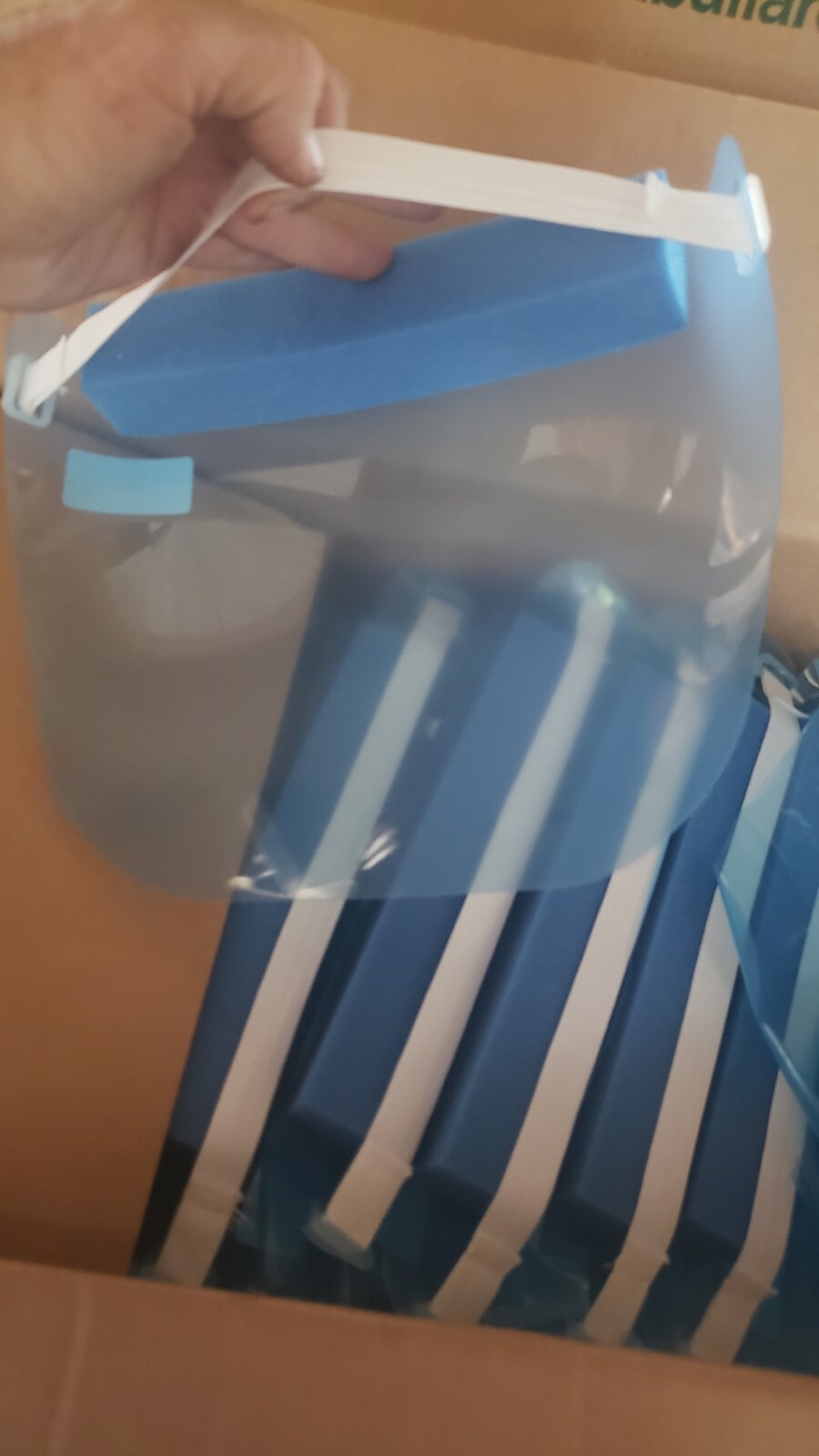 CASE 100 Bullard Health Care Face shields Clear Safety Mask Daily Use HFS9ME100
