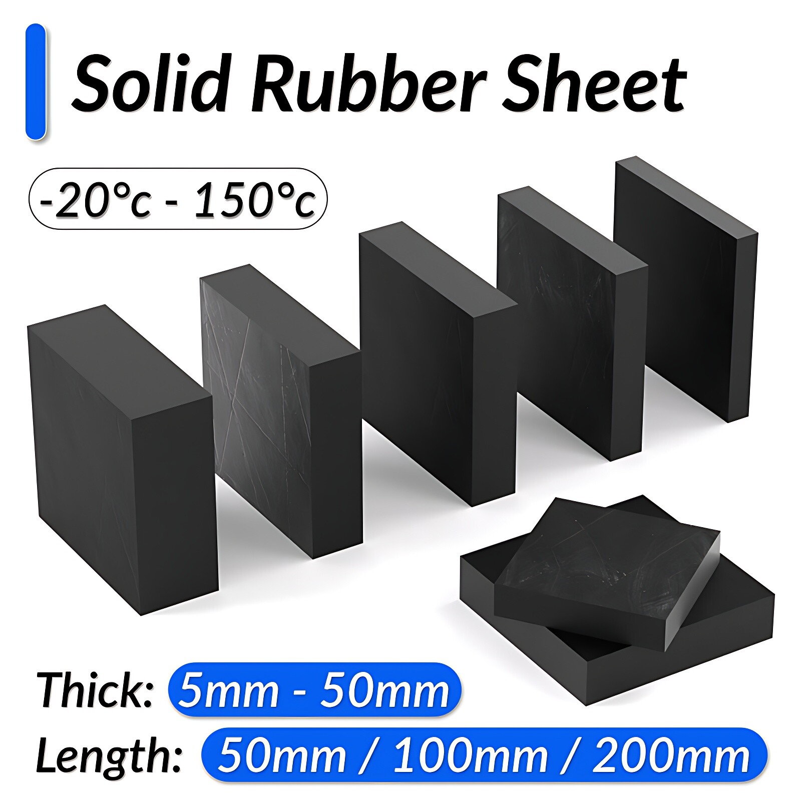 SOLID RUBBER SHEETING VARIOUS SHEET SIZES AVAILABLE X 5MM TO 50MM THICKNESS