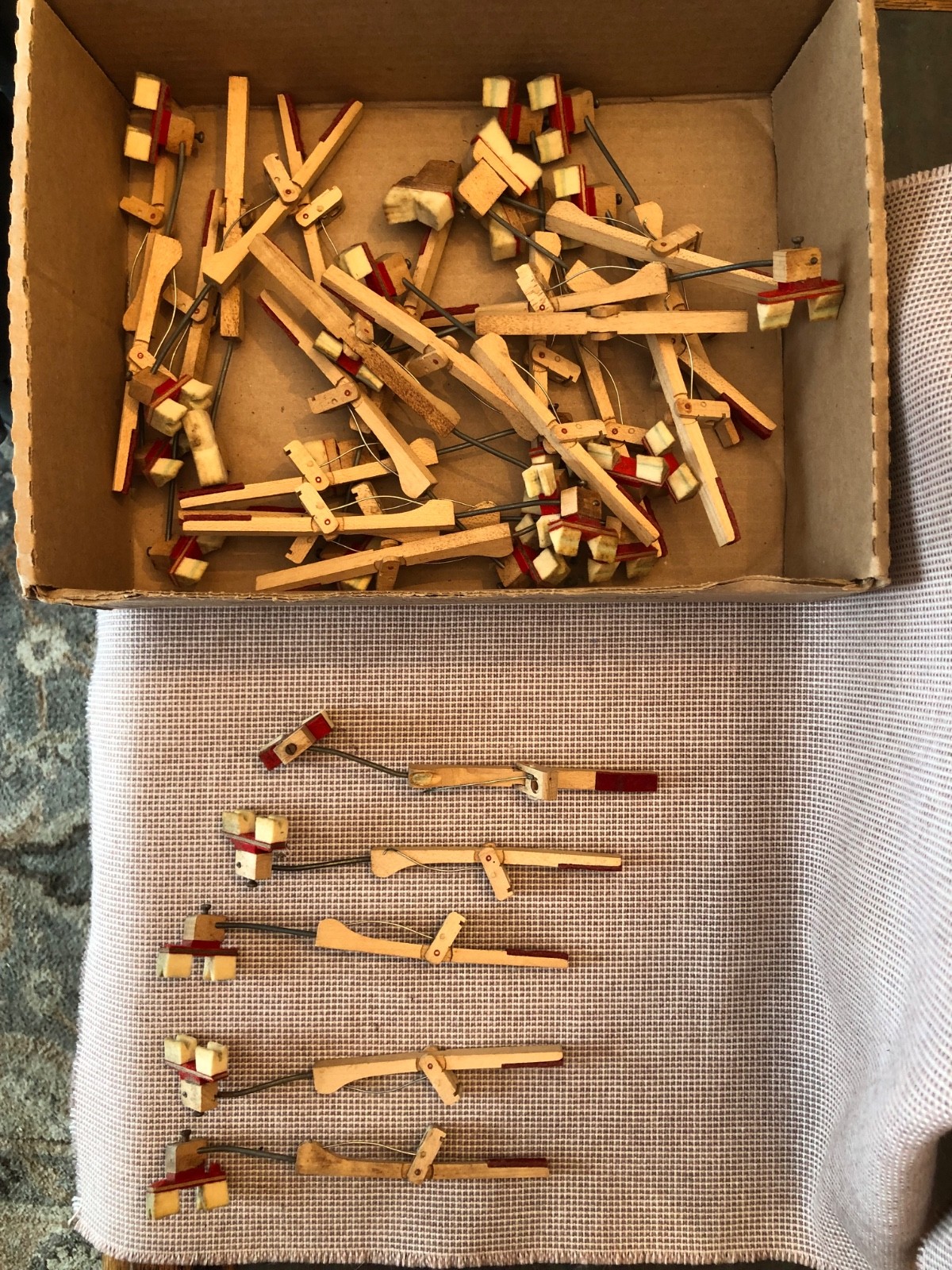 29 VTG Player Piano Repair Parts Action 7 Inch Pieces Wood Felt & For Crafters