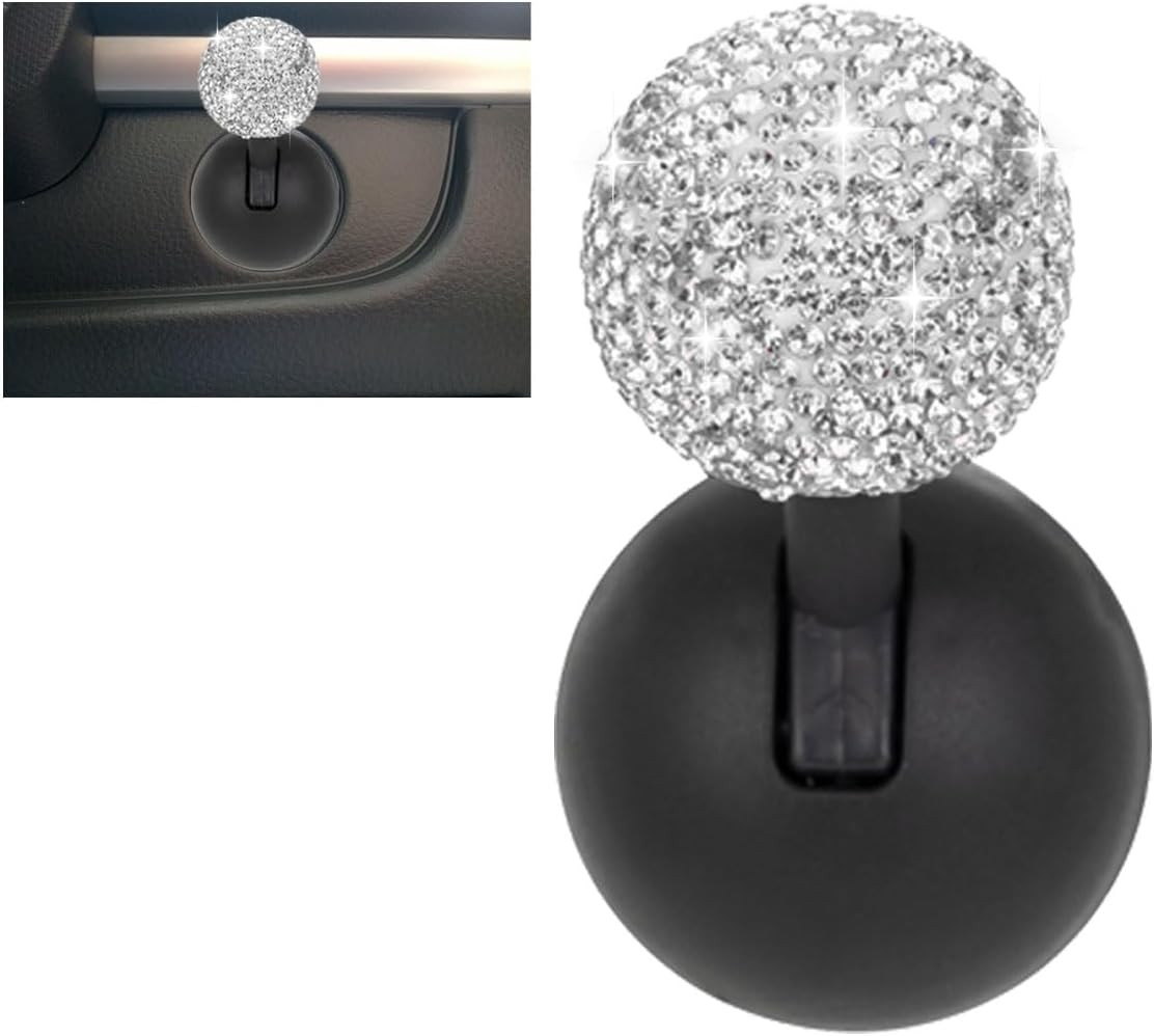Car Push Start Button Cover, Rhinestone Engine Start Stop Button Joystick Covers