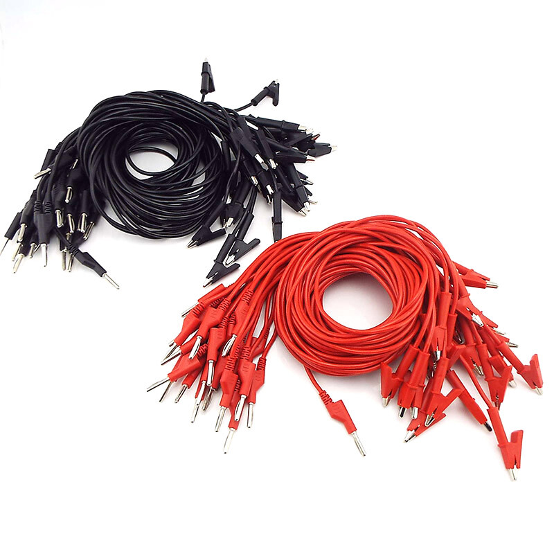 Double End Alligator Clip cord Banana Plug Test Lead Probe Wire for Multimeter