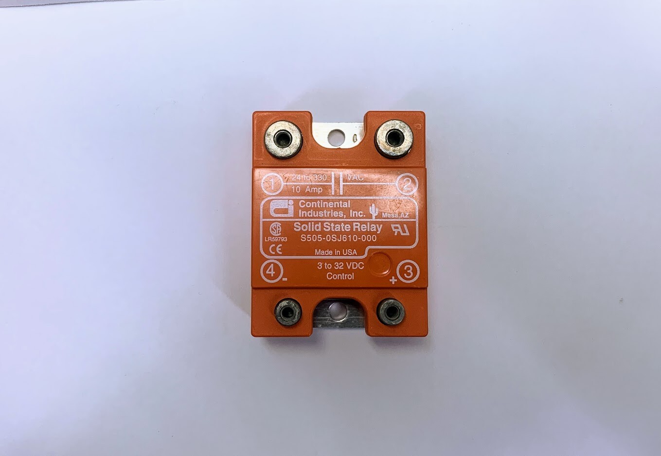 Continental Industries S505-0SJ610-000 Solid State Relay 10A 330VAC 3-32 VDC