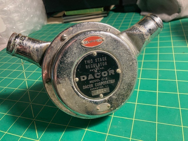 Dacor Model C-2 Clipper Double Hose Scuba Diving Regulator  **Vintage**
