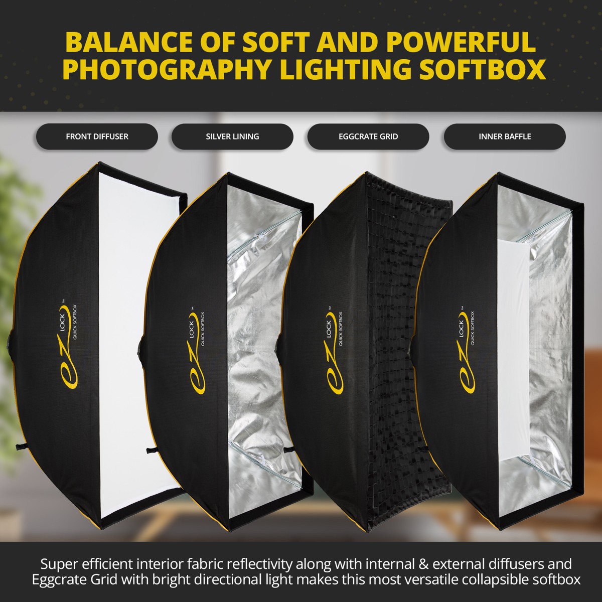 Glow EZ Lock 36x48" Quick Rectangle Softbox
