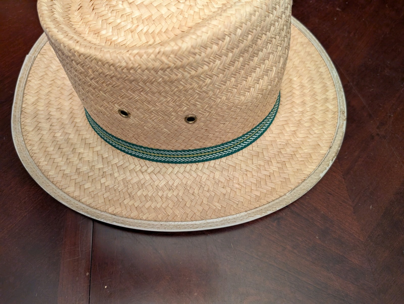 Authentic Amish Made Straw Shade Hat Field Hat Men's Medium