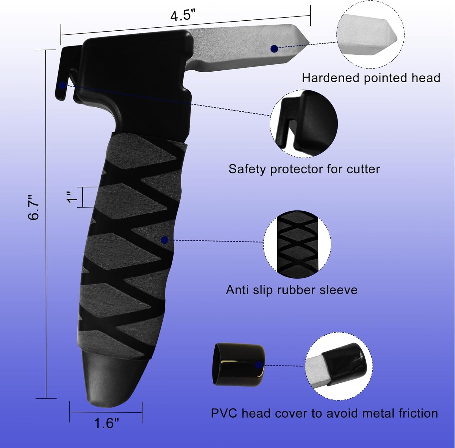 Plastic Car Door Handle Assist Blue